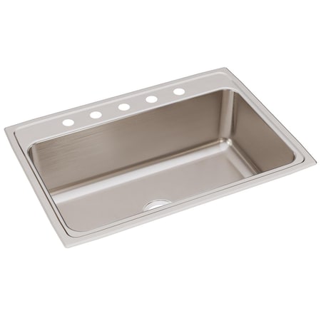 Elkay Lustertone Ss 31 X 22 X 10.1 Single Bowl Drop-In Sink With Quick-Clip DLRQ3122105